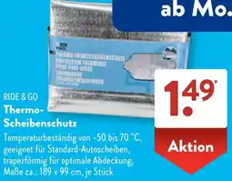 Aldi Süd RIDE & GO Thermo Scheibenschutz Angebot