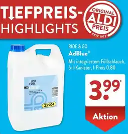 Aldi Süd RIDE & GO AdBlue Angebot