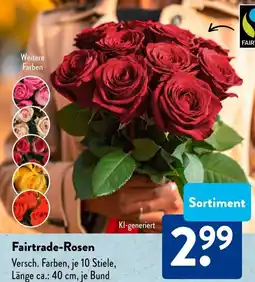 Aldi Süd Fairtrade-Rosen Angebot