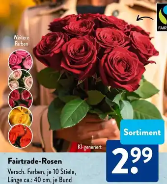 Aldi Süd Fairtrade-Rosen Angebot