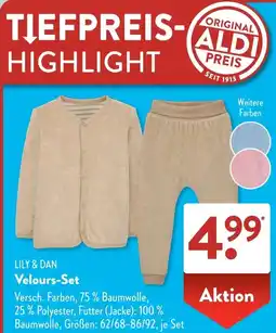 Aldi Süd LILY & DAN Velours-Set Angebot