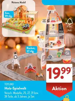 Aldi Süd TOYLINO Holz-Spielwelt Angebot