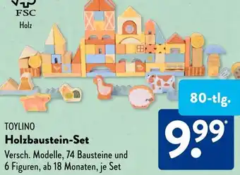Aldi Süd TOYLINO Holzbaustein-Set Angebot