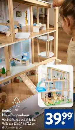 Aldi Süd TOYLINO Holz-Puppenhaus Angebot