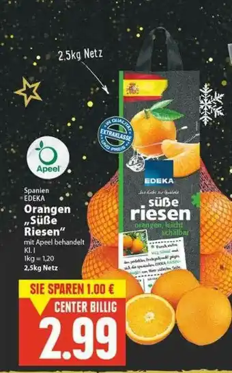 E-Center Edeka Orangen „suße Riesen“ Angebot