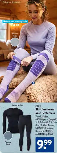 Aldi Süd CRANE Ski-Unterhemd oder Unterhose Angebot