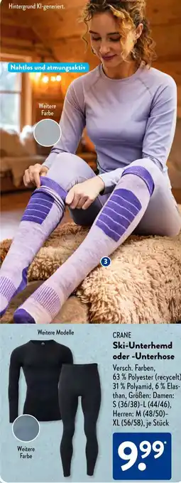 Aldi Süd CRANE Ski-Unterhemd oder Unterhose Angebot