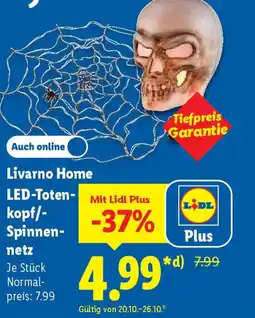 Lidl Livarno Home LED-Toten- kopf/- Spinnen- netz Angebot