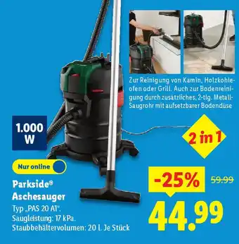 Lidl Parkside Aschesauger Angebot