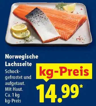 Lidl Norwegische Lachsseite Angebot