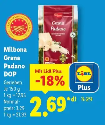 Lidl Milbona Grana Padano DOP Angebot