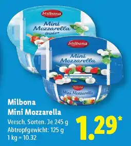 Lidl Milbona Mini Mozzarella Angebot