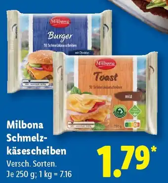 Lidl Milbona Schmelz- käsescheiben Angebot