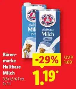 Lidl Bären- marke Haltbare Milch Angebot