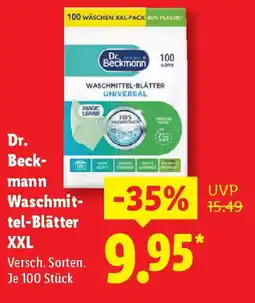 Lidl Dr. Beck- mann Waschmit- tel-Blätter XXL Angebot