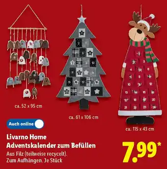 Lidl Livarno Home Adventskalender zum Befüllen Angebot