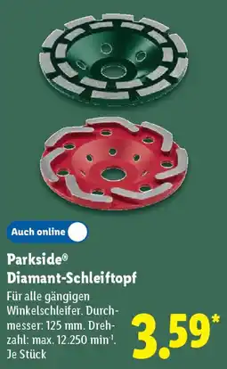 Lidl Parkside Diamant-Schleiftopf Angebot