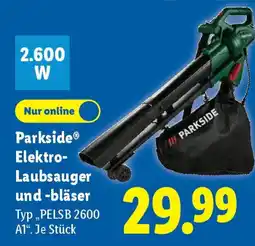 Lidl Parkside Elektro- Laubsauger und -bläser Angebot