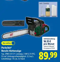 Lidl Parkside Benzin-Kettensäge Angebot