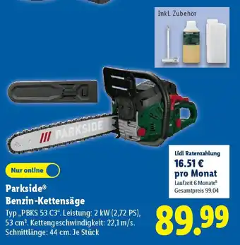 Lidl Parkside Benzin-Kettensäge Angebot