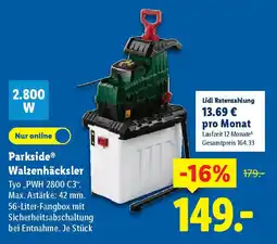 Lidl Parkside Walzenhäcksler Angebot