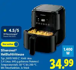 Lidl Silvercrest Heißluftfritteuse Angebot