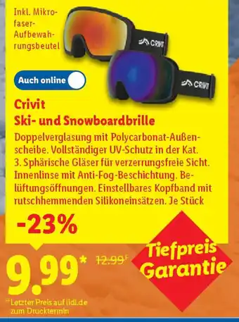 Lidl Crivit Ski- und Snowboardbrille Angebot