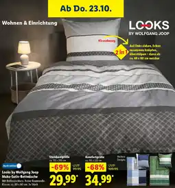 Lidl Looks by Wolfgang Joop Mako-Satin-Bettwäsche Komfortgröße ca. 155 x 220 cm Angebot