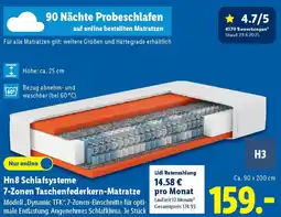 Lidl Hn8 Schlafsysteme 7-Zonen Taschenfederkern-Matratze Angebot