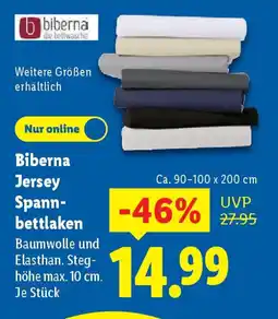 Lidl Biberna Jersey Spann- bettlaken Angebot