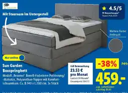 Lidl Sun Garden Boxspringbett Angebot