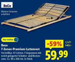 Lidl Beco 7-Zonen-Premium-Lattenrost Angebot
