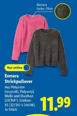 Lidl Esmara Strickpullover Angebot