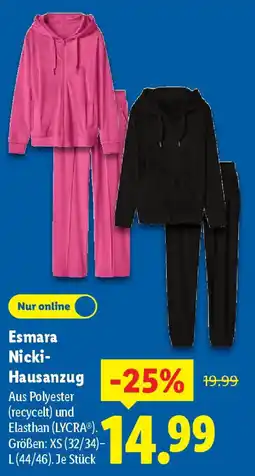 Lidl Esmara Nicki- Hausanzug Angebot