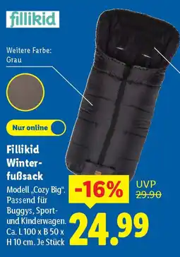 Lidl Fillikid Winter- fuẞsack Angebot