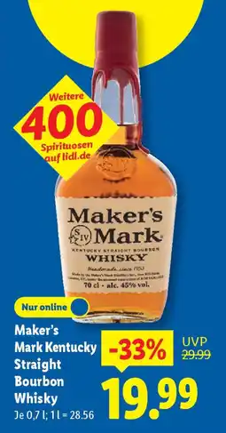 Lidl Mark Kentucky - Straight Bourbon Whisky Angebot