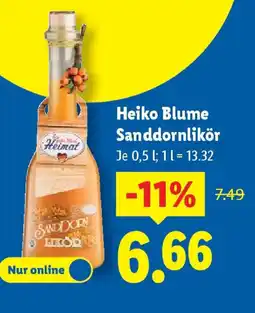 Lidl Heiko Blume Sanddornlikör Angebot