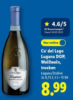 Lidl Ca' del Lago Lugana DOP, Weißwein, trocken Angebot