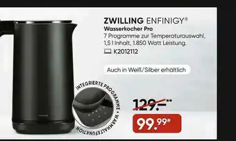 Galeria Zwilling Enfinigy Wasserkocher Pro Angebot