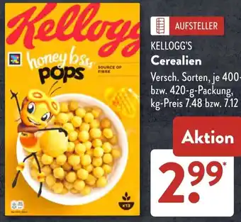 Aldi Süd KELLOGG'S Cerealien Angebot