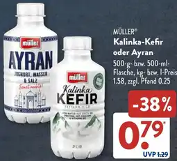 Aldi Süd MÜLLER Kalinka-Kefir oder Ayran Angebot