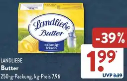 Aldi Süd LANDLIEBE Butter Angebot