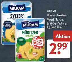 Aldi Süd MILRAM Käsescheiben Angebot