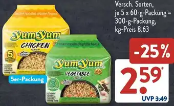 Aldi Süd YUMYUM Instant-Nudeln Angebot