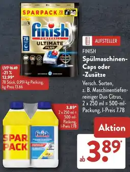 Aldi Süd FINISH Spülmaschinen Caps oder Zusätze Angebot