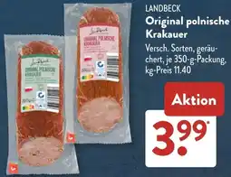 Aldi Süd LANDBECK Original polnische Krakauer Angebot