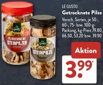 Aldi Süd LE GUSTO Getrocknete Pilze Angebot