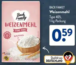 Aldi Süd BACK FAMILY Weizenmehl Angebot