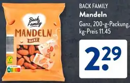 Aldi Süd BACK FAMILY Mandeln Angebot