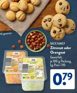 Aldi Süd BACK FAMILY Zitronat oder Orangeat Angebot